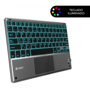 TECLADO SUBBLIM BLUETOOTH + TOUCHPAD SMART BLACKLIT GREY TABLET / SMART TV