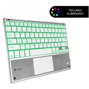 TECLADO SUBBLIM BLUETOOTH + TOUCHPAD SMART BLACKLIT SILVER TABLET / SMART TV