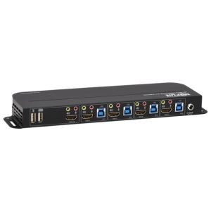 Tripp Lite B005-HUA4 KVM HDMI / USB de 4 Puertos - 4K 60 Hz, HDR, HDCP 2.2, IR, Compartido de USB Tripp Lite B005-HUA4 KVM HDMI / USB de 4 Puertos - 4K 60 Hz, HDR, HDCP 2.2, IR, Compartido de USB