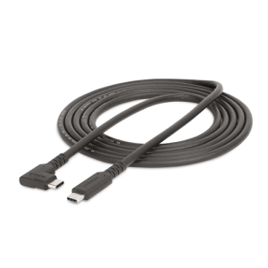 StarTech.com Cable de 2m USB-C Resistente Acodado a la Derecha - USB 3.2 Gen 1 (5 Gbps) - Cable de Transferencia USB Tipo C - DP de Modo Alt 4K 60Hz - PD 100W - Cable USBC de 90 Grados StarTech.com Cable de 2m USB-C Resistente Acodado a la Derecha - USB 3.2 Gen 1 (5 Gbps) - Cable de Transferencia USB Tipo C - DP de Modo Alt 4K 60Hz - PD 100W - Cable USBC de 90 Grados