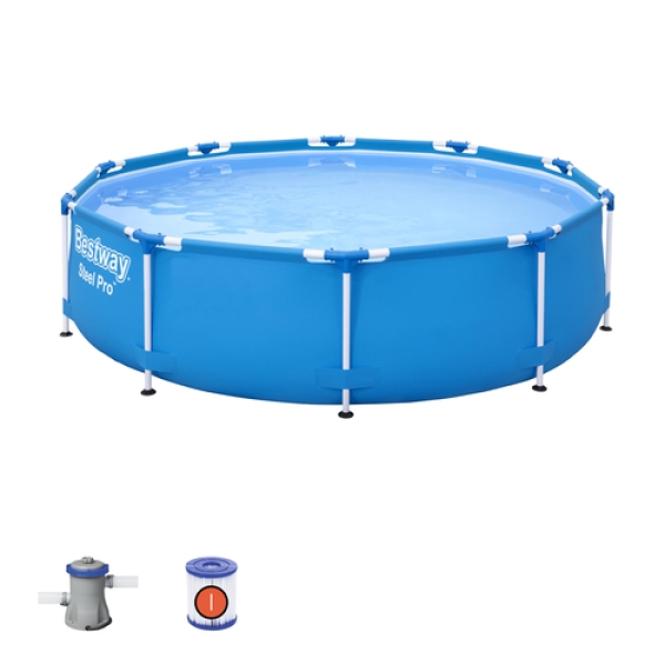 Bestway Steel Pro 56679 piscina sobre suelo Piscina con anillo hinchable Círculo Azul