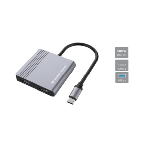 Conceptronic DONN13G base para portátil y replicador de puertos Alámbrico USB 3.2 Gen 1 (3.1 Gen 1) Type-C Gris Conceptronic DONN13G base para portátil y replicador de puertos Alámbrico USB 3.2 Gen 1 (3.1 Gen 1) Type-C Gris