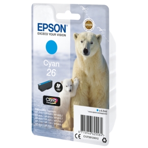 Alternative view of Epson Polar bear Cartucho 26 cian
