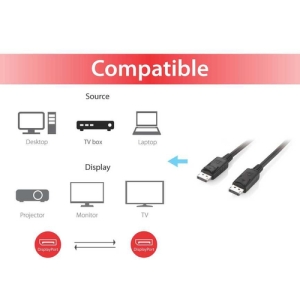 Equip 119331 cable DisplayPort 1 m Negro