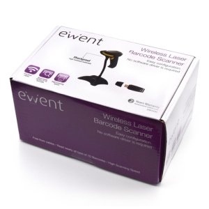 Ewent EW3430 lector de código de barras Lector de códigos de barras portátil 1D LED Negro