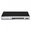 D-Link DGS-1210-10P Gestionado L2 Gigabit Ethernet (10/100/1000) Energía sobre Ethernet (PoE) 1U Negro Gigabit PoE Smart Switch+2 Combo