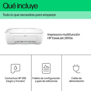 HP DeskJet Impresora multifunción 2810e, Color, Impresora para Hogar, Impresión, copia, escáner, Escanear a PDF