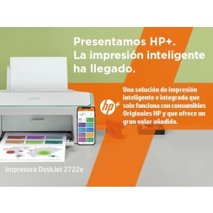 HP DeskJet Impresora multifunción HP 2722e, Color, Impresora para Hogar, Impresión, copia, escáner, Conexión inalámbrica; HP+; Compatible con HP Instant Ink; Impresión desde el teléfono o tablet