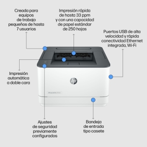 HP LaserJet Pro Impresora 3002dn, Blanco y negro, Impresora para Pequeñas y medianas empresas, Estampado, Impresión a dos caras HP LaserJet Pro Impresora 3002dn, Blanco y negro, Impresora para Pequeñas y medianas empresas, Estampado, Impresión a dos caras