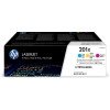 HP Paquete de 3 cartuchos de tóner cian/magenta/amarillo Originales LaserJet 201X de alta capacidad