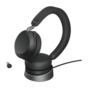 Jabra 27599-989-889 auricular y casco Auriculares Inalámbrico y alámbrico Diadema Llamadas/Música USB Tipo C Bluetooth Base de carga Negro