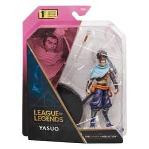 League of Legends , figura coleccionable de Yasuo de 10,2 cm con detalles de gran calidad y un accesorio de espada, Colección de campeones, edición de coleccionista, a partir de 12 años a partir de 12 años