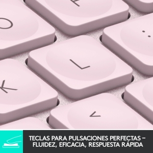 Alternative view of Logitech MX Keys Mini teclado RF Wireless + Bluetooth QWERTY Español Rosa