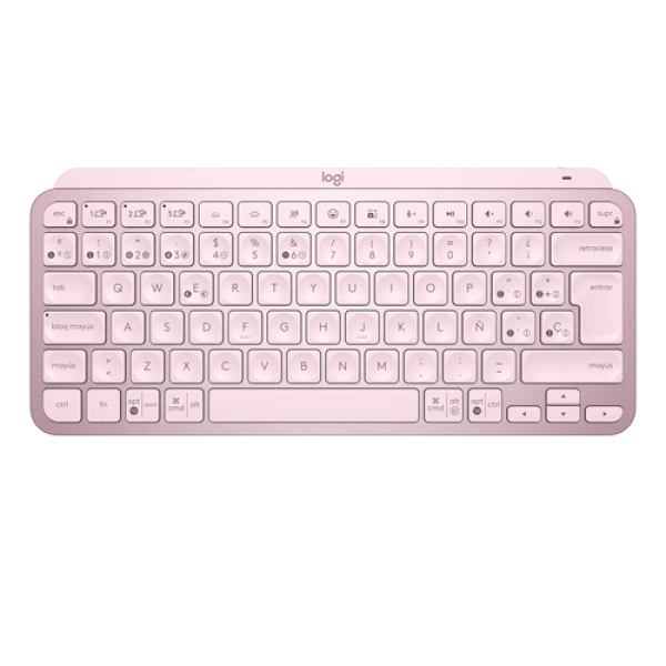 Logitech MX Keys Mini teclado RF Wireless + Bluetooth QWERTY Español Rosa