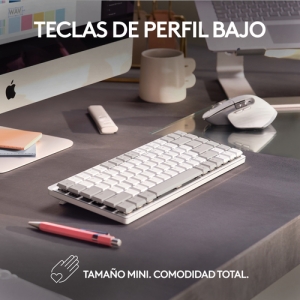 Logitech MX Mini Mechanical for Mac teclado Bluetooth QWERTY Internacional de EE.UU. Gris, Blanco Logitech MX Mini Mechanical for Mac teclado Bluetooth QWERTY Internacional de EE.UU. Gris, Blanco