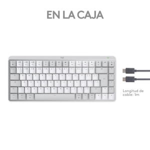 Logitech MX Mini Mechanical for Mac teclado Bluetooth QWERTY Internacional de EE.UU. Gris, Blanco Logitech MX Mini Mechanical for Mac teclado Bluetooth QWERTY Internacional de EE.UU. Gris, Blanco