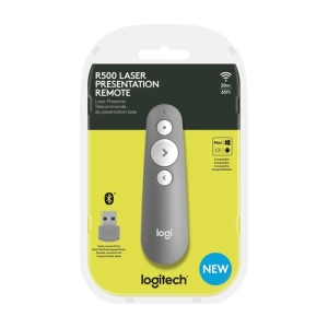Logitech R500 Laser Presentation Remote apuntador inalámbricos Bluetooth/RF Gris