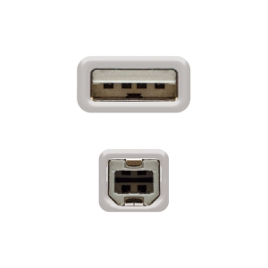 Nanocable CABLE USB 2.0 IMPRESORA, TIPO A/M-B/M, BEIGE, 1.8 M BEIGE