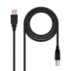 Nanocable CABLE USB 2.0 IMPRESORA, TIPO A/M-B/M, NEGRO, 1.8 M Cable usb tipo a 2.0 a 10.01.0103-BK