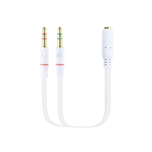 Nanocable Cable Adaptador Audio Jack 3.5/H de 4 Pines a 2 Jack 3.5/M de 3 Pines