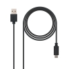 Nanocable USB 2.0, 2m cable USB USB C 2 x USB A Negro Cable usb tipo a 2.0 a 10.01.2102