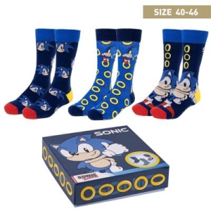 Pack Calcetines 3 Piezas Sonic Talla