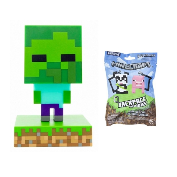 Pack Minecraft Lámpara Zombie + Figura