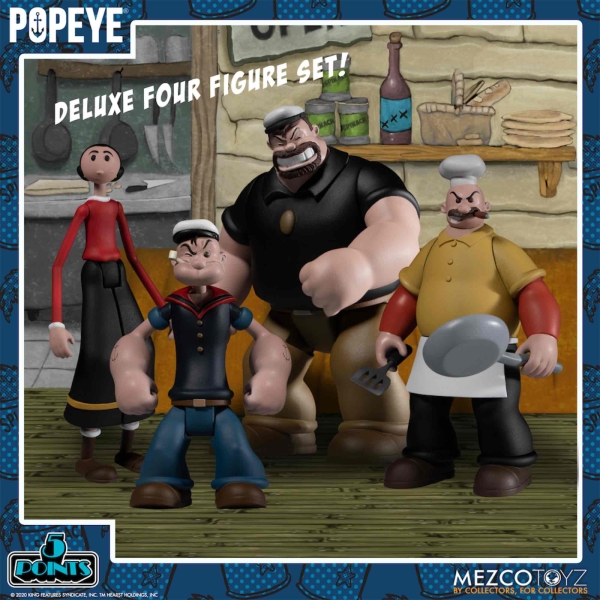 Set 4 Figuras Mezcotoys Popeye Box