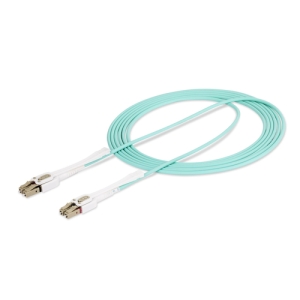 StarTech.com Cable de Fibra Óptica Multimodo LC a LC (UPC) OM4 de 3m - con Pestillos - 50/125µm - Redes de 100G - Resistente a los Dobleces - Low Insertion Loss - LSZH
