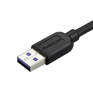 StarTech.com Cable delgado de 0,5m Micro USB 3.0 acodado a la izquierda a USB A StarTech.com Cable delgado de 0,5m Micro USB 3.0 acodado a la izquierda a USB A