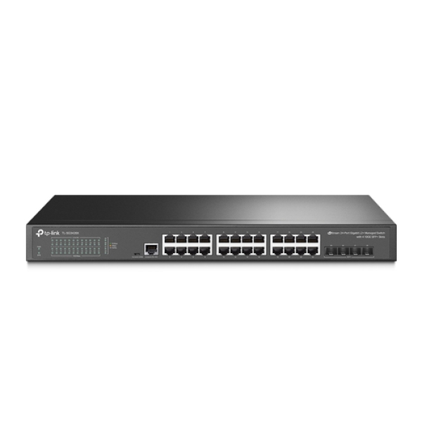 TP-Link TL-SG3428X switch Gestionado L2+/L3 Gigabit Ethernet (10/100/1000) 1U Negro