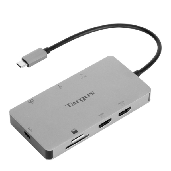 Targus DOCK423EU base para portátil y replicador de puertos Alámbrico USB 3.2 Gen 1 (3.1 Gen 1) Type-C Plata