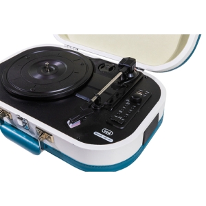 Trevi TT 1020 BT Tocadiscos de tracción directa Azul, Blanco Semiautomático