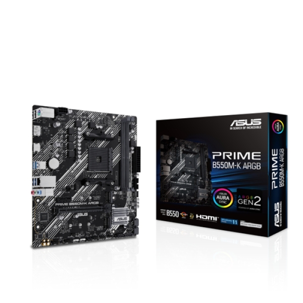 ASUS PRIME B550M-K ARGB AMD B550 Zócalo AM4 micro ATX 90MB1GC0-M0EAY0