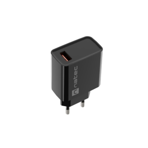 CARGADOR NATEC RIBERA 18W 1XUSB-A QC3.0 NEGRO NUC-2058