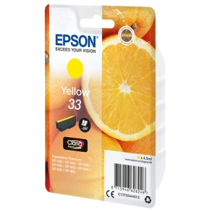 Epson Oranges Singlepack Yellow 33 Claria Premium Ink Epson Oranges Singlepack Yellow 33 Claria Premium Ink