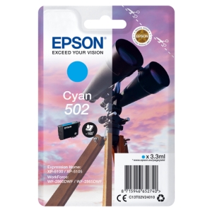 Epson Singlepack Cyan 502 Ink C13T02V24010