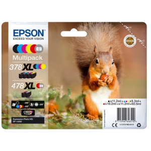 Epson Squirrel Multipack 6-colours 378XL / 478XL Claria Photo HD Ink C13T379D4010