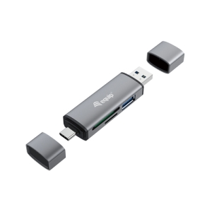 Equip 245460 lector de tarjeta USB 3.2 Gen 1 (3.1 Gen 1) Type-A/Type-C Gris 245460