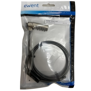 Ewent EW1243 cable antirrobo Negro, Zinc 1,5 m Zinc 1