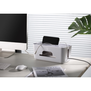 Ewent EW1569 organizador de cables Universal Caja de cables Blanco 1 pieza(s)