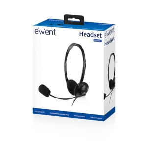 Ewent EW3567 auricular y casco Auriculares Alámbrico Diadema Llamadas/Música Negro