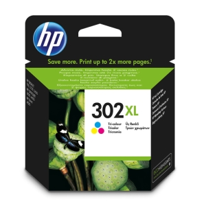 HP Cartucho de tinta original 302XL de alta capacidad tricolor F6U67AE