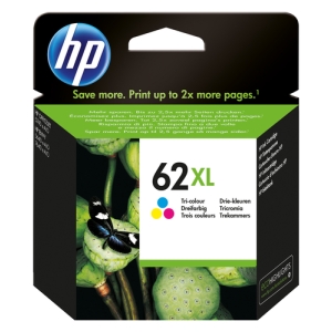 HP Cartucho de tinta original 62XL de alta capacidad tricolor C2P07AE#ABE
