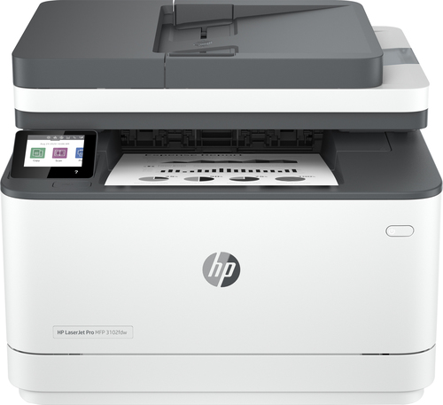 HP LaserJet Pro Impresora multifunción 3102fdw, Blanco y negro, Impresora para Pequeñas y medianas empresas, Imprima, copie, escanee y envíe por fax, Conexión inalámbrica; Impresión desde móvil o tablet; Impresión a doble cara; Fax HP LaserJet Pro Impresora multifunción 3102fdw