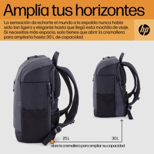 HP Mochila para portátil Travel de 15,6 pulgadas y 25 litros gris hierro HP Mochila para portátil Travel de 15,6 pulgadas y 25 litros gris hierro