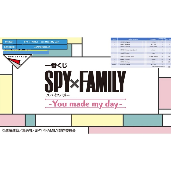 Ichiban kuji banpresto spy x family IK62604