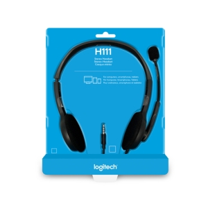 Logitech H111 Auriculares Alámbrico Diadema Oficina/Centro de llamadas Gris