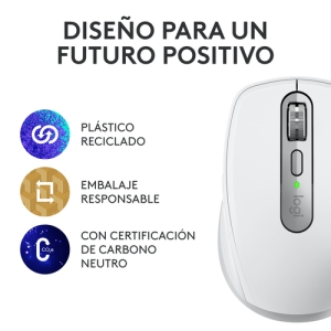 Logitech MX Anywhere 3S ratón mano derecha RF Wireless + Bluetooth Laser 8000 DPI