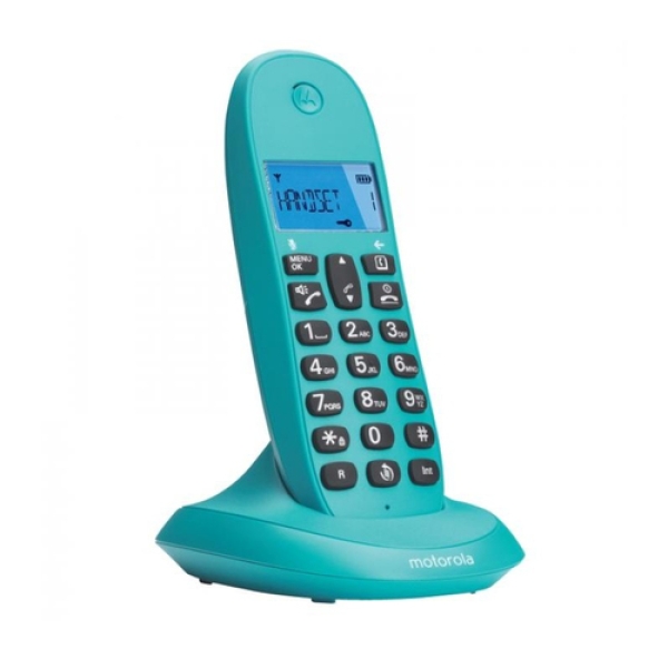Motorola C1001 Teléfono DECT Identificador de llamadas Turquesa 107C1001TURQUESA